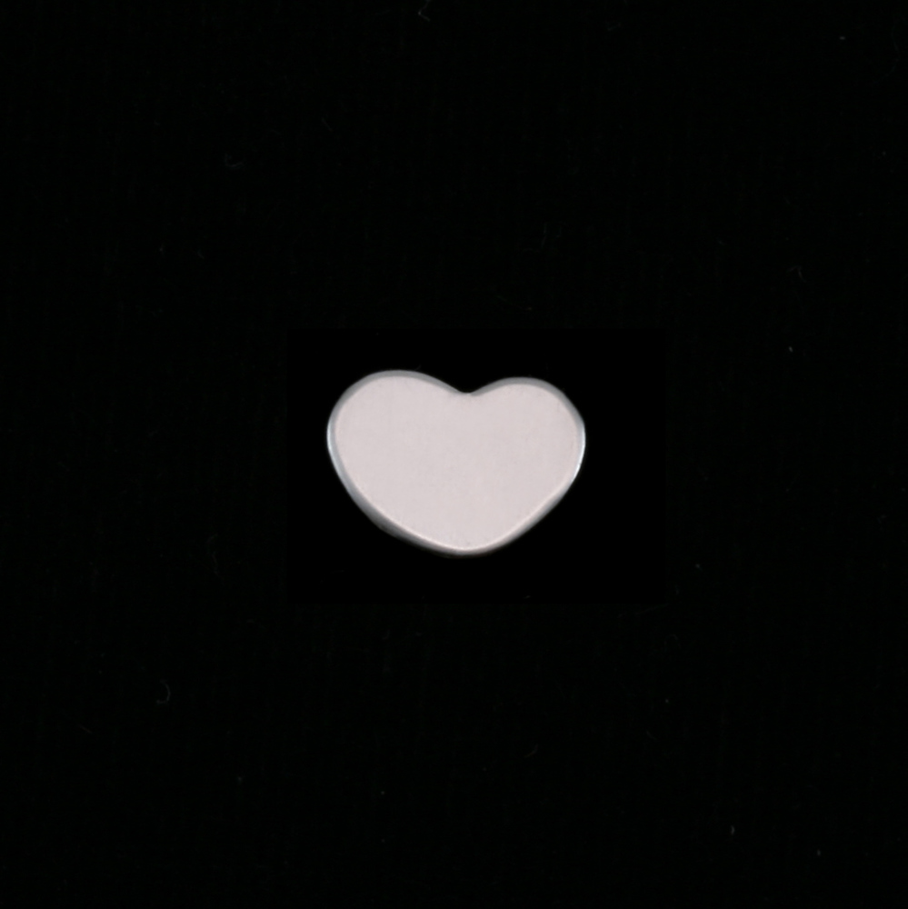 Metal Stamping Blanks Sterling Silver Heart, 8.5mm, 24g